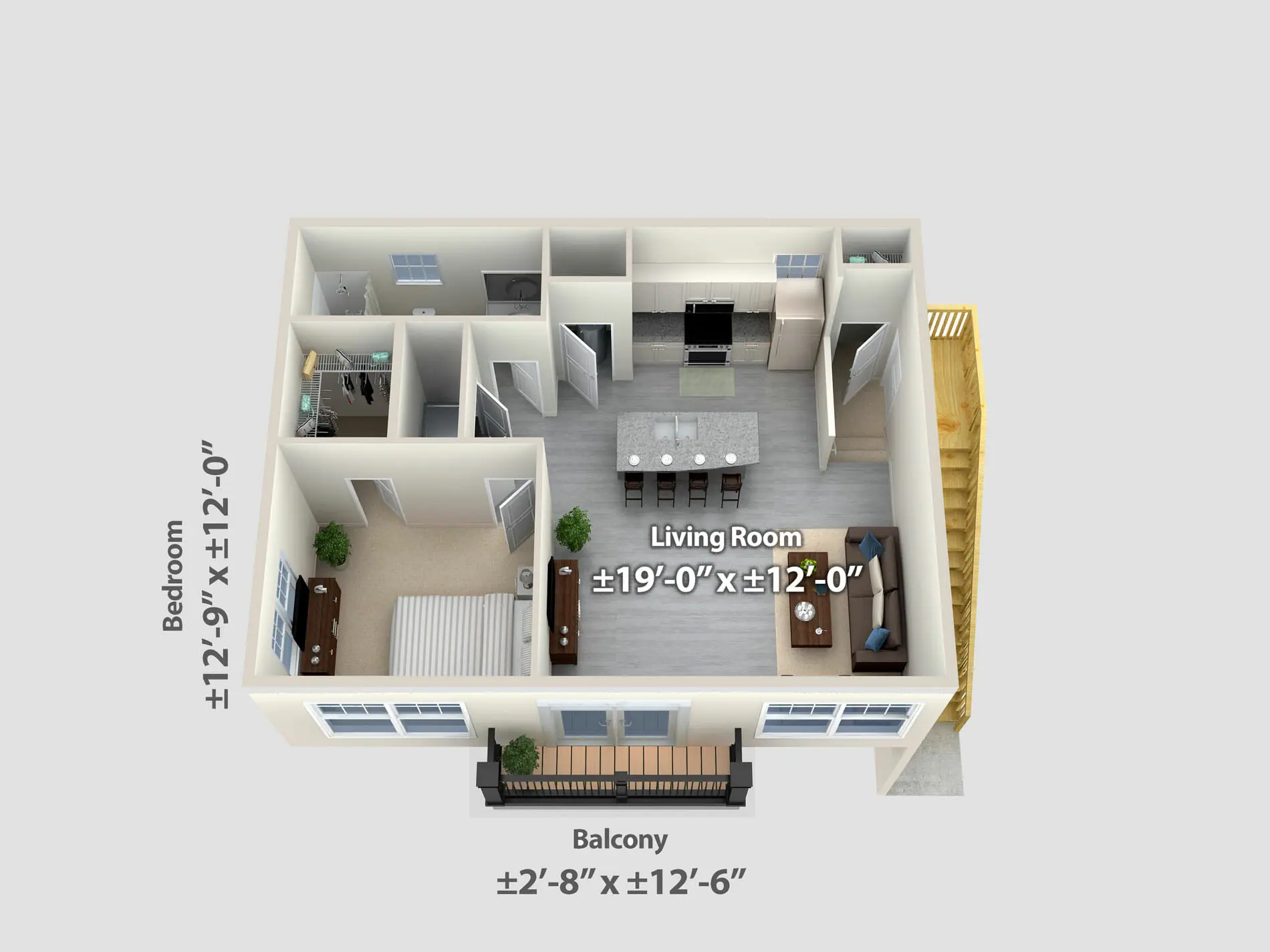 The Ridge 1 bedroom floor plan